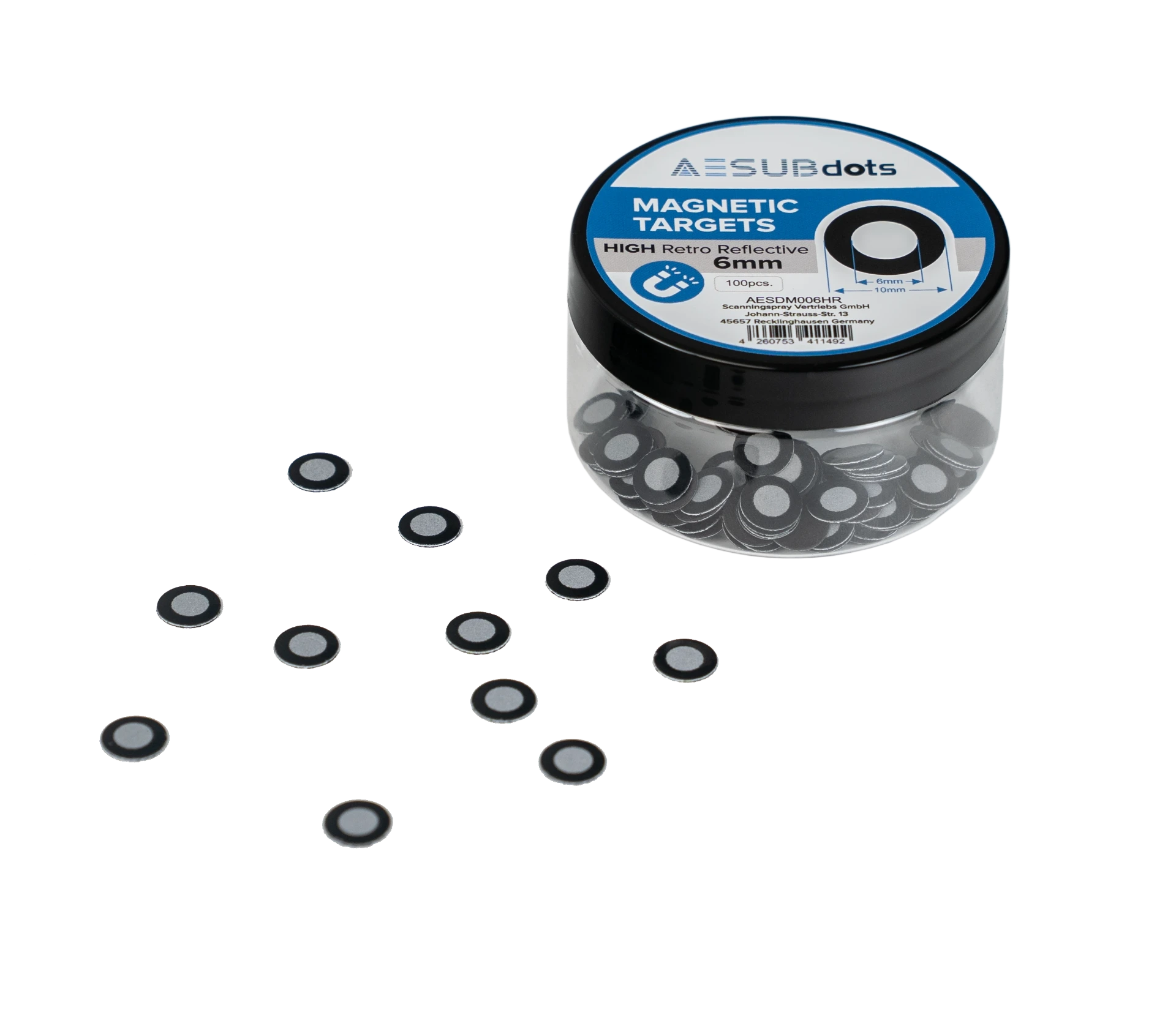 [aesubdots_high_retro_reflective_magnetic] AESUBdots high retro reflective magnetic